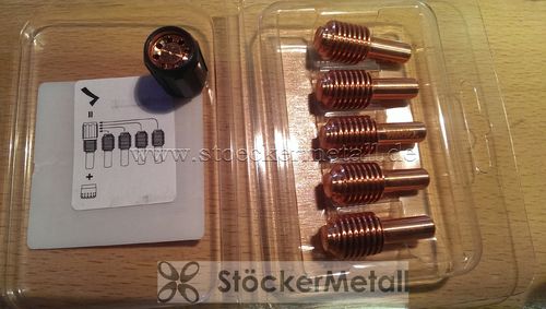 5 Stück Plasma Elektroden für PMX 65 85 105 - 45-105 Ampere - Alternative Elektrode 220842